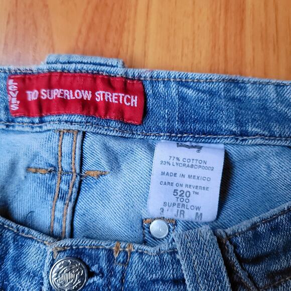 Levi’s Superlow Rise Womens Retro Jeans Size03 Junior Blue Denim 60s 70s Vintage - Picture 7 of 11